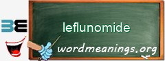 WordMeaning blackboard for leflunomide